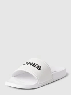 Jack & Jones Slides Mit Logo-Print Modell 'LARRY' - Weiß