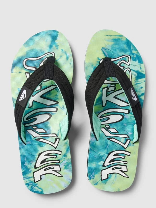 Quiksilver Zehentrenner Mit Allover-Muster Modell 'MOLOKAI' - Hellgrün 3 Quiksilver Zehentrenner Mit Allover-Muster Modell 'MOLOKAI' - Hellgrün – Bild 3