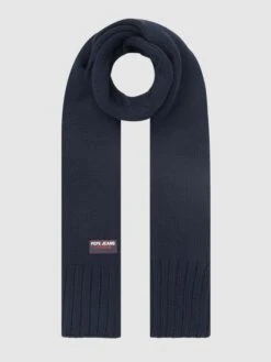 Pepe Jeans Schal Mit Logo-Badge Modell 'Hayes' - Marineblau