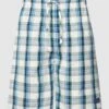 Gant Pyjama-Shorts Mit Allover-Muster Modell 'CHECK' - Blau