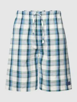 Gant Pyjama-Shorts Mit Allover-Muster Modell 'CHECK' - Blau
