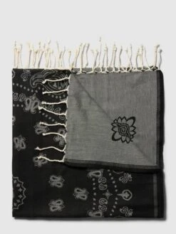 MC2 Saint Barth Strandtuch Mit Paisley-Muster Modell 'FOUTAS' - Schwarz