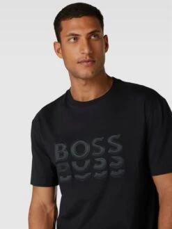 BOSS Green T-Shirt Mit Label-Details - Schwarz -Herrenbekleidung Angebote 9t83gji38tb36i1o8p852g9pal2jahi865952kql88slcc229p238ga8919jicijah254jih89336laf693m8dr26thj4d1lccoj8p1k6cpm8eb360q6cdb274rjec1ocgpjaog