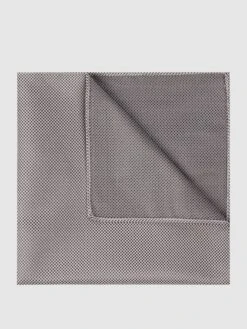Blick Einstecktuch Aus Seide - Silber