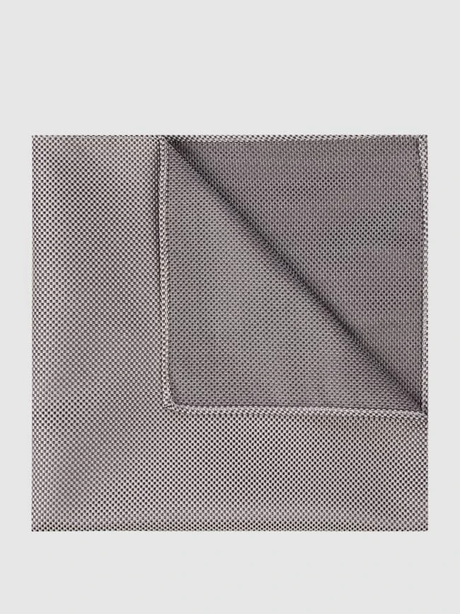 Blick Einstecktuch Aus Seide - Silber 1 Blick Einstecktuch Aus Seide - Silber