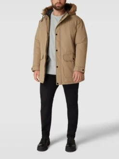 Jack & Jones Plus PLUS SIZE Parka Mit Kunstfellbesatz - Sand