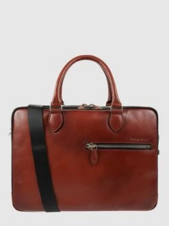 Bugatti Laptoptasche Aus Leder - Cognac