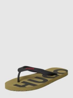 HUGO Zehentrenner Mit Logo-Print Modell 'Arvel' - Grün