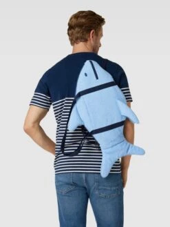 MC2 Saint Barth Rucksack Aus Frottee Mit Zier-Applikationen Modell 'TERRY' - Blau