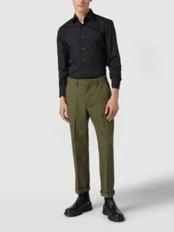 BOSS Business-Hemd Mit Haifischkragen Modell 'Kent' - Schwarz