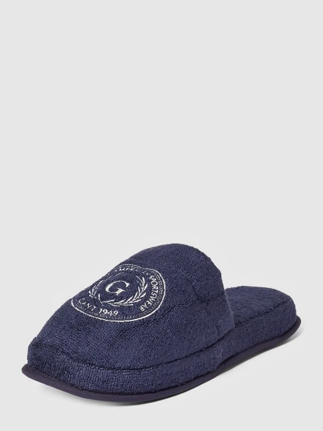 Gant Hausschuhe Mit Label-Stitching Modell 'CREST' - Marineblau 2 Gant Hausschuhe Mit Label-Stitching Modell 'CREST' - Marineblau – Bild 2