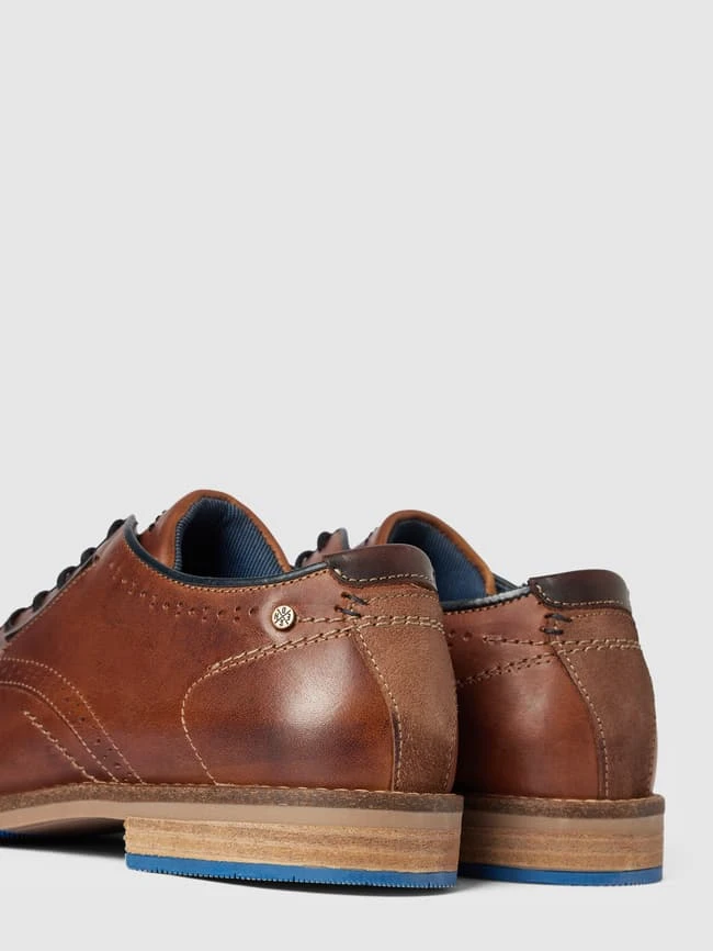 BULLBOXER Schnürschuhe Mit Lochmuster - Cognac 3 BULLBOXER Schnürschuhe Mit Lochmuster - Cognac – Bild 3