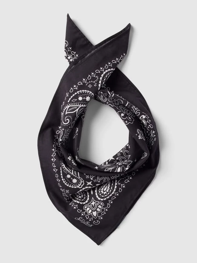 MC2 Saint Barth Schal Mit Label-Print Modell 'FOULARD' - Schwarz 1 MC2 Saint Barth Schal Mit Label-Print Modell 'FOULARD' - Schwarz