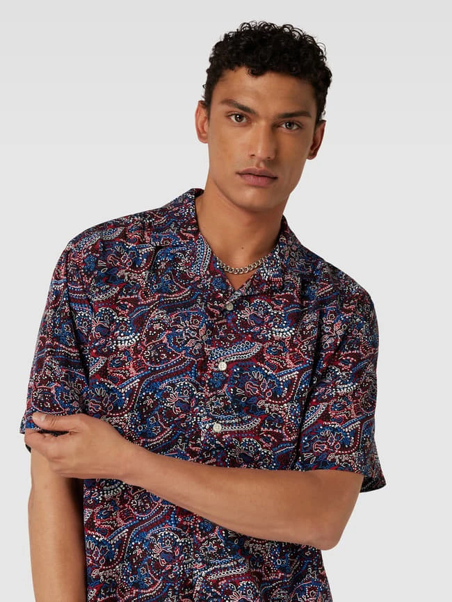 Redefined Rebel Freizeithemd Aus Reiner Viskose Mit Allover-Muster Modell 'FLAKE' - Rot 3 Redefined Rebel Freizeithemd Aus Reiner Viskose Mit Allover-Muster Modell 'FLAKE' - Rot – Bild 3