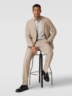 BOSS 2-Knopf-Sakko Mit Woll-Anteil Modell 'Jasper' - Beige