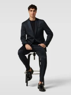 JOOP! Collection Sakko Mit Brustleistentasche Modell 'Hustle' - Marineblau