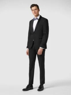 Jake*s Modern Fit Business-Hemd Aus Twill - Weiß