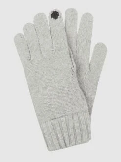 S.Oliver RED LABEL Touchscreen-Handschuhe Aus Baumwolle - Mittelgrau Meliert