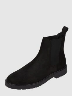 Selected Homme Chelsea Boots Aus Leder Modell 'Tim' - Schwarz