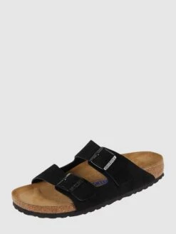 Birkenstock Sandalen Aus Veloursleder Modell 'Arizona' - Schwarz