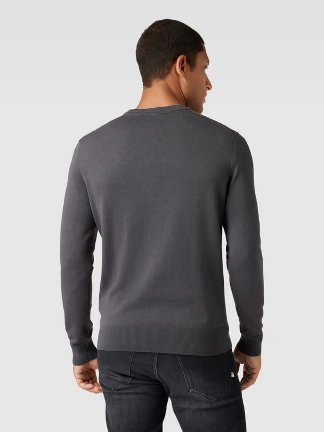 BOSS Orange Strickpullover Mit Label-Stitching Modell 'Kanovano' - Dunkelgrau 5 BOSS Orange Strickpullover Mit Label-Stitching Modell 'Kanovano' - Dunkelgrau – Bild 5