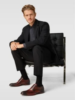 DIGEL Derby-Schuhe Aus Leder Modell 'SELLENG' - Cognac