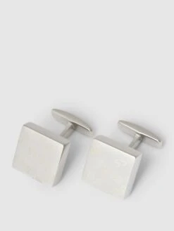 BOSS Manschettenknöpfe Mit Label-Details Modell 'CROSS' - Silber