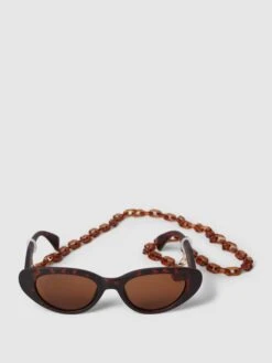 URBAN CLASSICS Sonnenbrille Mit Animal-Print Modell 'Puerto Rico' - Mittelbraun