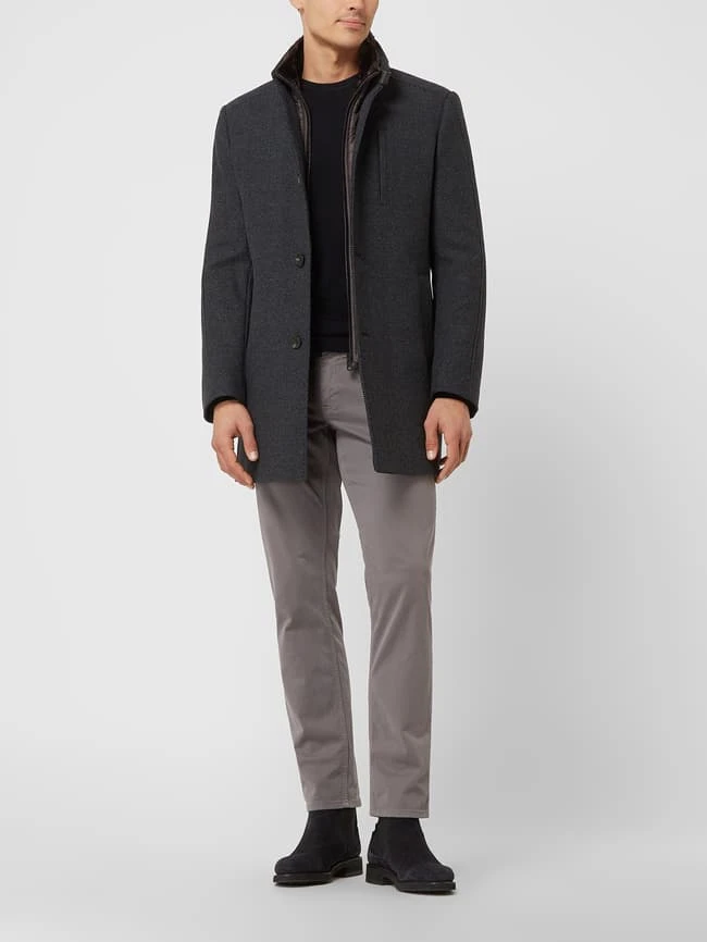 Cinque Wollmantel Mit Herausnehmbarer Reißverschlussblende Modell 'Ciarsenal' - Anthrazit 1 Cinque Wollmantel Mit Herausnehmbarer Reißverschlussblende Modell 'Ciarsenal' - Anthrazit