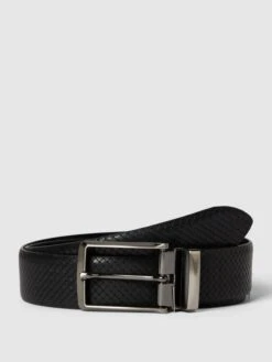 Lloyd Men's Belts Ledergürtel Mit Feinem Muster - Schwarz