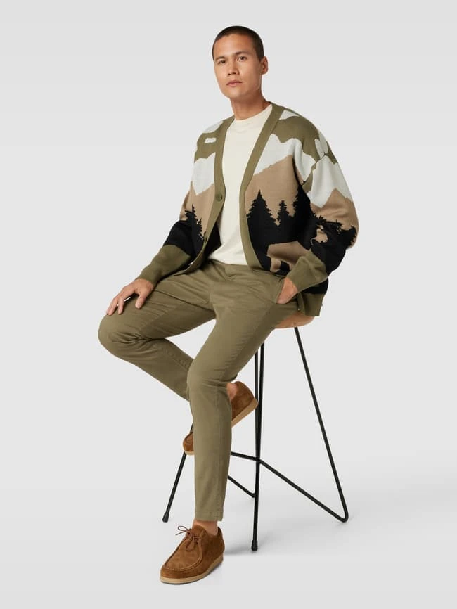 HUGO Stoffhose Mit Französischen Eingrifftaschen Modell 'David' - Olivgrün 1 HUGO Stoffhose Mit Französischen Eingrifftaschen Modell 'David' - Olivgrün