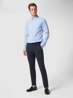 Eton Slim Fit Business-Hemd Aus Oxford - Bleu