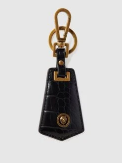 Guess Schlüsselanhänger Mit Label-Detail - Schwarz