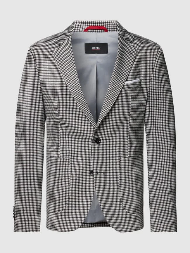 Cinque Regular Fit Sakko Mit Hahnentrittmuster Modell 'Dati' - Schwarz 2 Cinque Regular Fit Sakko Mit Hahnentrittmuster Modell 'Dati' - Schwarz – Bild 2