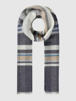 Fraas Schal Mit Tartan-Karo - Marineblau