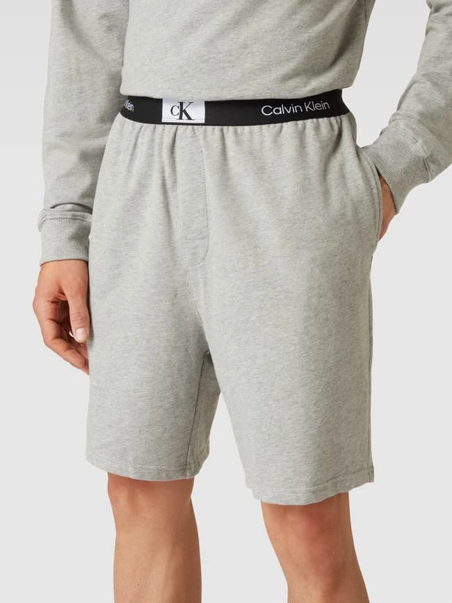Calvin Klein Underwear Pyjama-Shorts Mit Logo-Stitching - Mittelgrau Meliert 3 Calvin Klein Underwear Pyjama-Shorts Mit Logo-Stitching - Mittelgrau Meliert – Bild 3