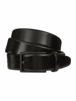 Monti Ledergürtel Mit Dornschließe Aus Metall - Schwarz