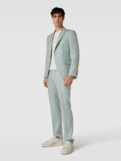 Wilvorst 2-Knopf-Sakko Mit Label-Patch - Grün