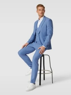 MCNEAL Stoffhose Mit Französischen Eingrifftaschen Modell 'Steve' - Blau