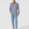 Roy Robson Slim Fit Freizeithemd Mit Kentkragen - Marineblau