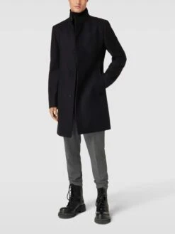 HUGO Mantel Mit Seitlichen Eingrifftaschen Modell 'Mintrax' - Schwarz