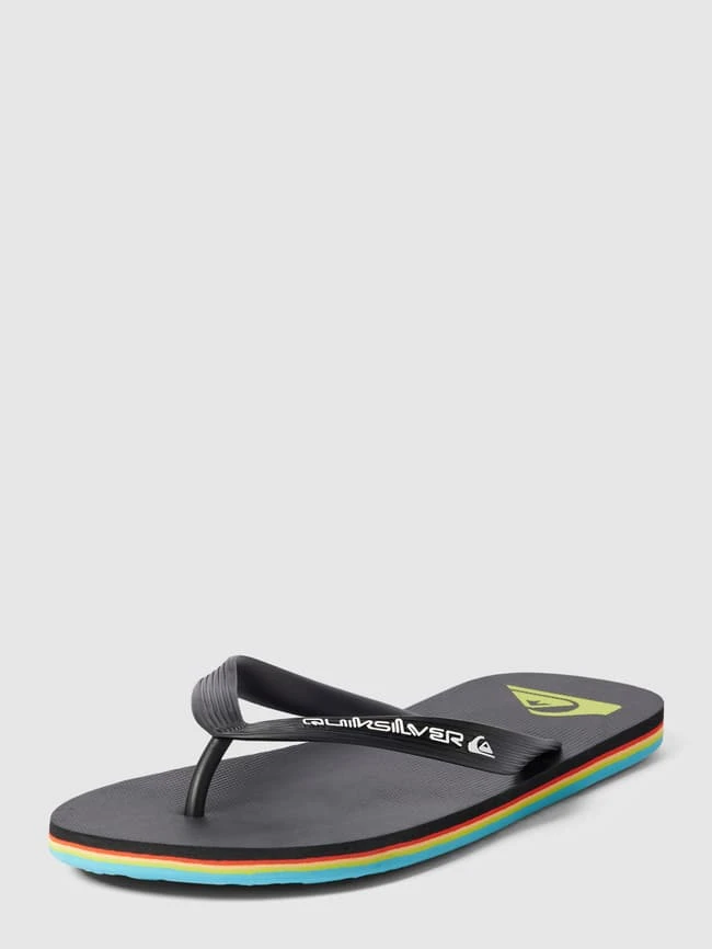 Quiksilver Zehentrenner Mit Label-Details Modell 'MOLOKAI CORE' - Schwarz 1 Quiksilver Zehentrenner Mit Label-Details Modell 'MOLOKAI CORE' - Schwarz