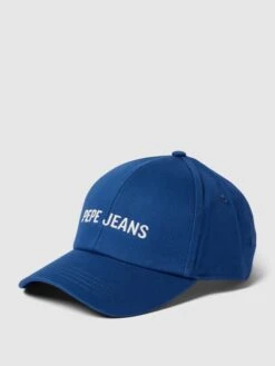 Pepe Jeans Basecap Mit Label-Stitching Modell 'WESTMINSTER' - Marineblau