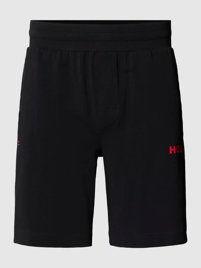 HUGO Sweatshorts Mit Label-Print - Schwarz 2 HUGO Sweatshorts Mit Label-Print - Schwarz – Bild 2
