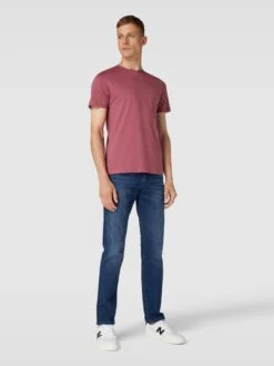 Christian Berg Men T-Shirt Aus Baumwolle Mit Rundhalsausschnitt - Metallic Rosa