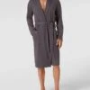 Calvin Klein Underwear Bademantel Mit Label-Print Modell 'ROBE' - Dunkelgrau