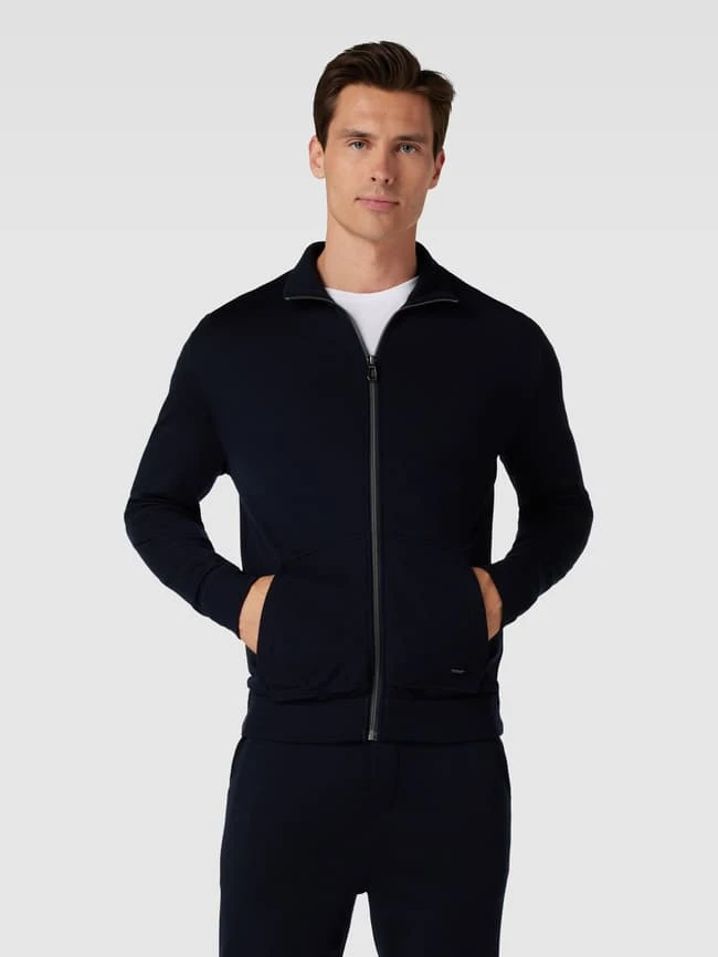 JOOP! Collection Sweatjacke Mit Label-Detail - Marineblau 4 JOOP! Collection Sweatjacke Mit Label-Detail - Marineblau – Bild 4