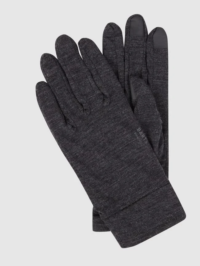 Barts Touchscreen-Handschuhe Aus Merinowolle - Dunkelgrau Meliert 1 Barts Touchscreen-Handschuhe Aus Merinowolle - Dunkelgrau Meliert