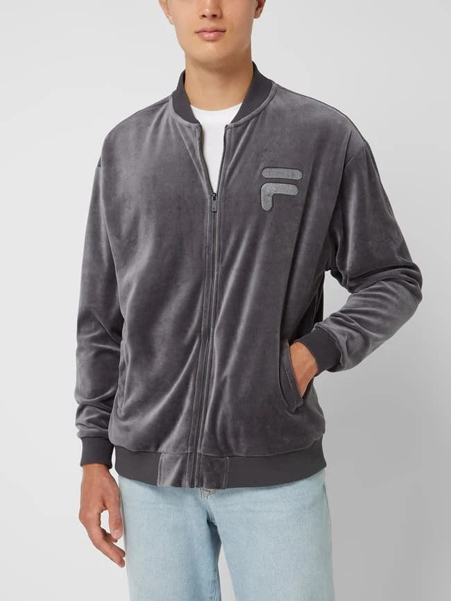 FILA Sweatjacke Aus Nicki Modell 'Comacchio' - Anthrazit 4 FILA Sweatjacke Aus Nicki Modell 'Comacchio' - Anthrazit – Bild 4