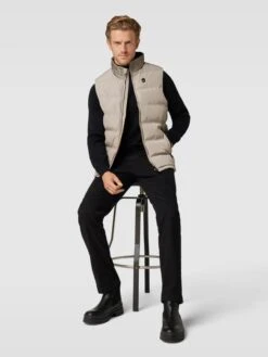 Wellensteyn Steppweste Mit Label-Applikation Modell 'SNOWDOME' - Sand